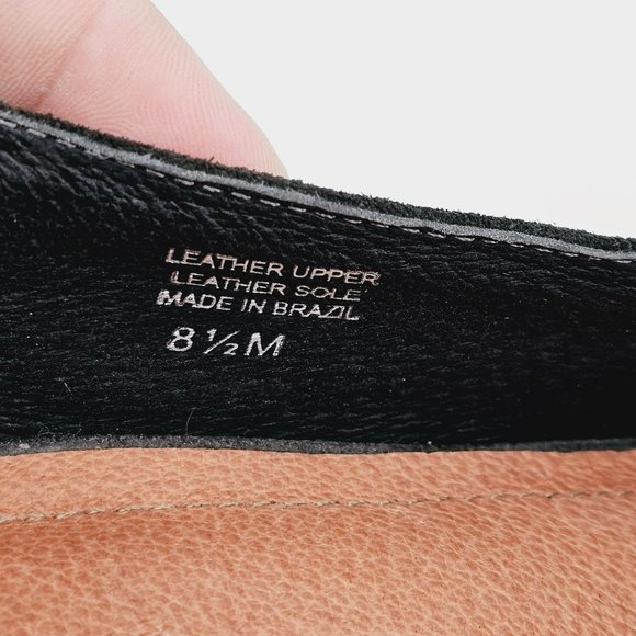 Nara Shoes Tasseled Penny Loafer Pumps 8.5 Dark Green Block Heel Leather Preppy - Picture 2 of 14